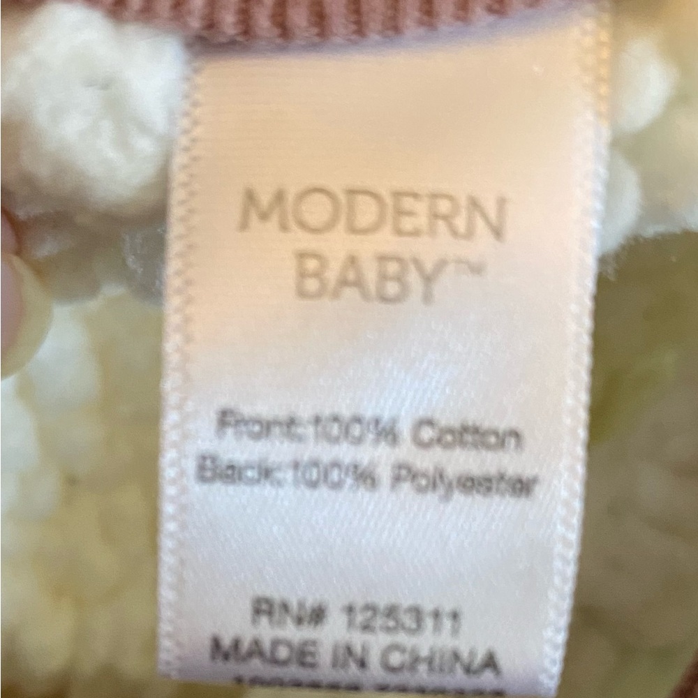 Modern Baby Floral Blanket with Pink Trim - Picture 4 of 4
